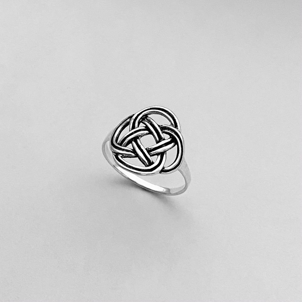 Sterling Silver Round Thin Celtic Ring, Endless K… - image 8
